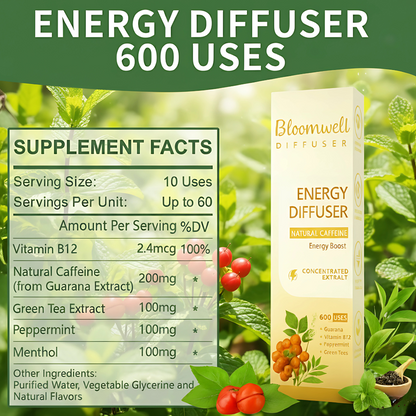BloomWell Vital Energy Diffuser – 600 Pure Herbal Breaths