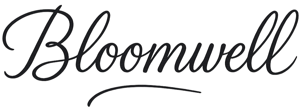 Black &#39;Bloomwell&#39; logo 